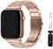 GerbGorb Cinturino Compatibile per Apple Watch 45mm/44mm/49mm, Cinturini in Acciaio Inossidabile per iWatch Serie 8 7 6 5 4, Apple Watch SE/SE 2/ Ultra, Oro + Hardware Oro