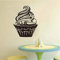 Aufkleber Cupcake Küche Vinyl Wandaufkleber Wandbild Wandaufkleber Kunst Küche Fliesen Aufkleber Wohnkultur Dekoration 35X55 Cm