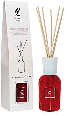 HYPNO Casa Raumduft-Diffuser mit Duftstäbchen Zimt & Orange 250 ml Made in Italy