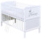 Baby Delux Babybett 60x120 Gitterbett umbaubar Juniorbett Princess Weiß mit Matratze inkl. Beißschienen
