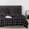 Boqingzhu Bettwäsche Kariert 135x200cm Schwarz Weiß Karo Modern Bettwäsche Set Microfaser Einzelbett Bettbezug und Kissenbezug 80x80cm mit Reißverschluss