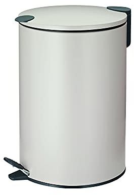 kela 10644 Treteimer mit Inneneimer 12 l, Geräuschloses Schließen, Metall, Mats, Beige