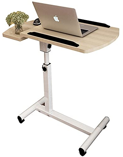 BAKAJI Scrivania Tavolo da Lavoro Porta Pc Computer Altezza Regolabile Tavolino Letto Divano Piano in Legno MDF Inclinabile Struttura in Metallo Casa Ufficio Design Moderno 60 x 40 x 96 cm