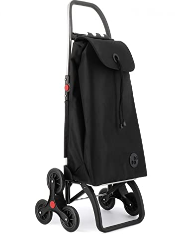 Klappbarer Einkaufstrolley Rolser I-Max MF 6 Räder Treppensteiger - Schwarz