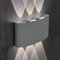 Maka Lampada da Parete Interno Esterno 16W LED, Applique da Parete Grigio Moderno in Alluminio, Up Down Faretto da Parete Impermeabile IP65, decorativa per esterni (Luce naturale 4000K)