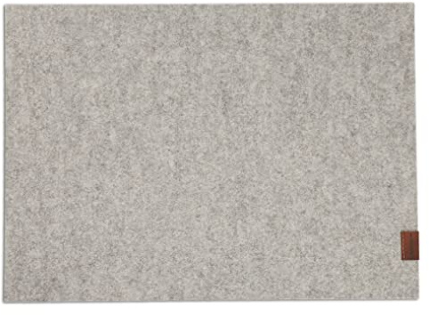 LAVICO|M Platzset aus Filz | Wollfilz Tischset | Weiche Filzmatte & Tischunterlage | Merinowolle Naturwollfilz in Anthrazit, Hellgrau meliert, Senfgelb, Lagune – 30 x 40 cm