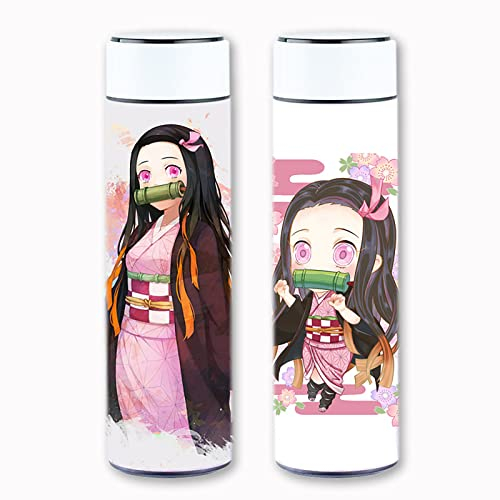 DTSYHSD pour Demon Slayer La Tasse Thermos, Kamado Nezuko, Tasse Mesure TempéRature CréAtive Cadeau Haut Gamme, Tasse Portable PersonnaliséE, PéRiphéRiques Jeu D'Anime