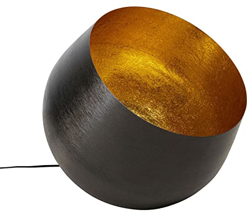 Kare Design Bodenleuchte Apollon Smooth, Schwarz, Ø50cm, Bodenstehleuchte, Bodenlampe, Lampe, Licht-Deko, Leuchtmittel nicht inklusiv