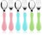 Vicloon Set de Couverts en INOX Enfant,6PCS Fourchette et Cuillère Enfant Prise Facile Acier Inoxydable pour Tout-Petit Stensiles D'apprentissage Parfaits