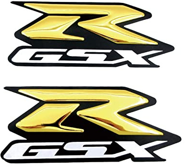 STATUZ Für Suzuki GSX-R GSXR600 GSXR750 GSXR1000 K1 K2 K3 K4 K5 K6 K7 K8 K9 K10 Motorrad 3D Logo Aufkleber Abzeichen Verkleidung Aufkleber Emblem Schmücken (Color : GSXR Gold)