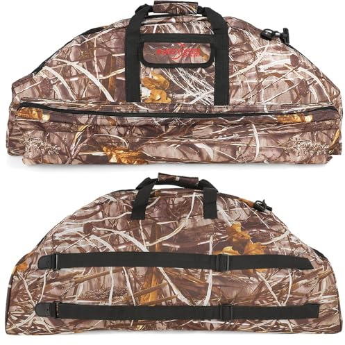 wolfman 115cm Compoundbogen Case Soft Compound Bogen Tasche mit Pfeil und Zubehör Taschen- und Rucksackgurte (115cm, Tarnung)