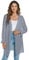 Famrrifuu Cardigan Donna Lungo Kimono Leggero Elegante Boho Copricostume Mare Maniche Lunghe Casual Cardigan,Grigio,S