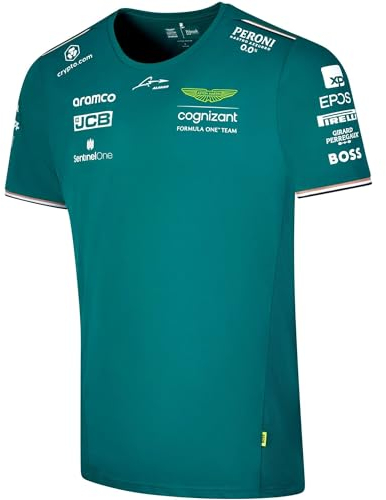 Aston Martin F1 Team Producto oficial de Formula 1, gama del piloto Fernando Alonso, camiseta oficial del equipo, verde, verde, XXL