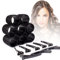 Mirzian Lockenwickler mit Clips, 8 kleine Lockenwickler, 44 mm, für langes Haar und 8 Entenschnabel-Clips, selbsthaftend, keine Hitze, Lockenwickler für Volumen, Locken und Stylen, 16 Stück