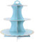 INTIRILIFE Etagere aus Karton mit 3 Ebenen in Hellblau - 29 / 21.5 / 16 x 35 cm - Tortenständer aus Pappe, Muffinständer Cupcake Ständer zum selbst aufbauen