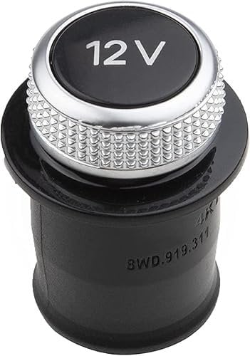 1 x Chrome Plated 12V Socket Cigarette Lighter Plug Cover Compatible With Audi A3 A4 A5 Q2 Q7 R8 8W0919311