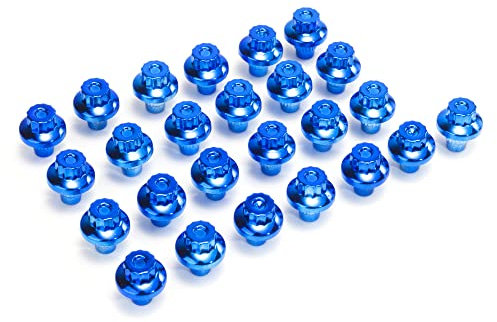 RhinoTuning Satz von 50 0,27 Zoll Legierung Radbolzen Radbolzen Höhe 0,55 Zoll(BLAU)