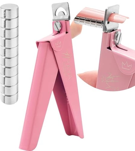 Yaya Acrylic False Nail Clippers with Magnets,Nail Cutters for Nail Tips,Nail Tip Cutter with Length Measurement, Acrylic Nail Cutter with Sizer Magnets, Manicure Tool for Salon Home Nail Art.