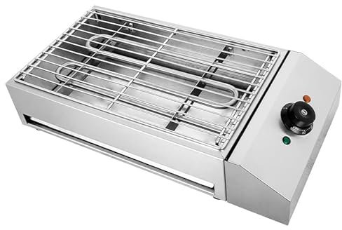 McbeAn Electric Smokeless Grill, 2600W Electric Indoor BBQ Barbecue Grill with Drip Tray, 50-300℃ Adjustable Temperature, Large Capacity Household, for Roadside Stalls, Carnivals, Buffets, Snack Bars
