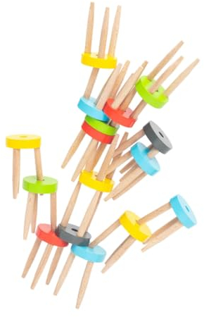 Toyvian Lernspielzeug 1 Satz Puzzle-Balance-bausteine Schachbrett Kinderspielzeug Stühle Geschenk Mitbringsel Kindergeburtstag Spielzeuge Balance-Spiel Spielzeug Eltern-Kind Buche Stapeln