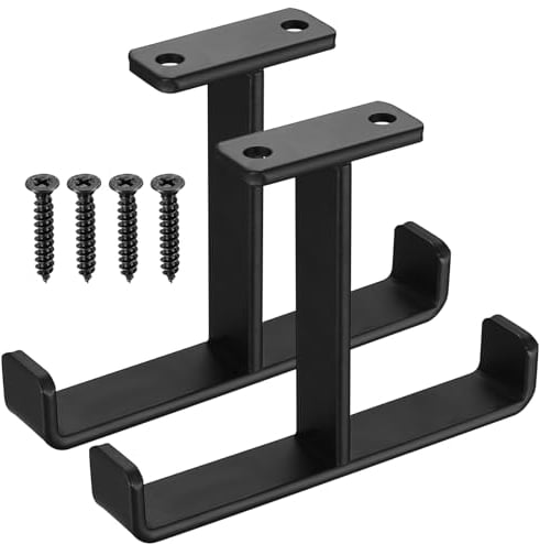HAOCHEN Ganchos de Techo para Garaje Resistentes, Set de 2 Soportes de Almacenamiento de Techo, Soporte para Esquí, Ganchos para Escalera, Neumáticos de Auto, Herramientas, hasta 25 kg