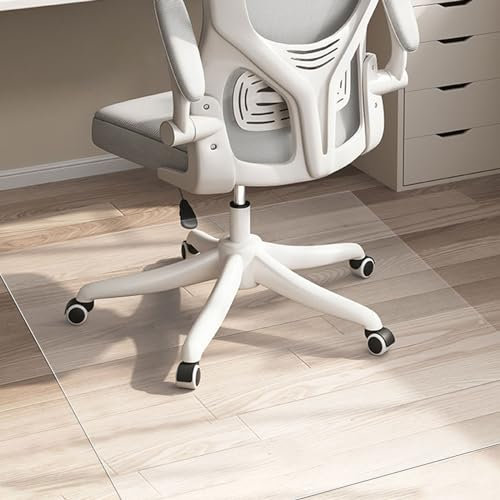 Transparent Floor Mat for Office Chair Rolling Chair Mat 1mm Clear PVC Computer & Desk Chair Mat for Office Living Room Kitchen Effortless Rolling Only for Hard Floor