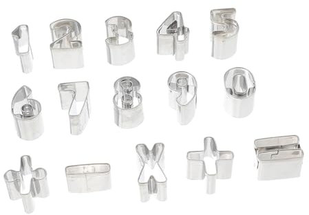 Zerodeko 15st Digitales Modell Aus Edelstahl Mini- Backform Mit Antihaftbeschichtung 420 Zubehörteile -zubehör Auch Küchenbacken Mini-kuchen Rostfreier Stahl Kind Keks Messer