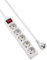 GRIFEMA Regleta Enchufes con 5 Tomas y Interruptor, 3500 W, 16 A, 1,5 m, Blanco, Protección Infantil, Orientación a 45 Grados, Evita Consumos Fantasma