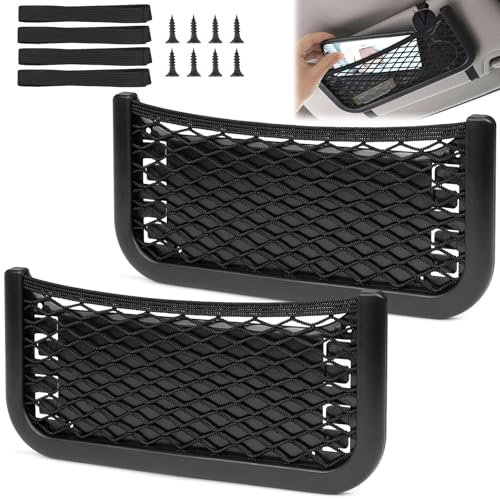 Netztasche Auto Aufbewahrungsnetz Ablagenetz Gepäcknetz für Auto Boot Universal (2 Stück)