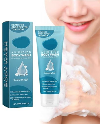 CXPMY Gel Douche acidifié, élimine Les odeurs, formulé sans SLS ni parabènes, contrôle des odeurs Pendant 48 Heures, Gel Douche Naturium à la Vitamine C, équilibre du pH optimisé