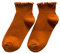 Latex-Gummi-Dessous, Damen, Rand, Baumwolle, vertikal gestreift, Bootssocken, Socken, Damen, dick, Orange, Einheitsgröße
