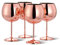 Oak & Steel - 8 Stainless Steel Large Goblet Wine Glasses, 700ml - Unbreakable Balloon Glass Gift Set for Cocktails Gin Wedding Anniversary Birthday Party (Rose Gold)