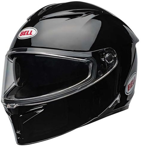 Bell Lithium Solid ECE Helm, dynamische Außenschale, integriertes Sonnenvisier, EPS mit Mehreren Dichten, Optik Klasse 1, Pinlock-kompatibel, DREI Schalengrößen, Farbe: Black, Größe: L