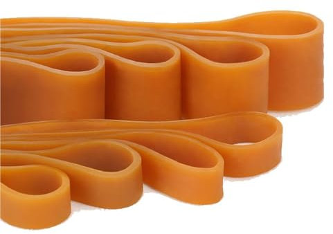 MRVAKDYDI Natural Rubber Elastic Bands,Heavy Duty Bands, 1pc Yellow High Elastic Rubber Bands, Dia 100 to 190mm Stretchable Latex Rings, W 15/30mm Thick 3mm Elastics Bands(320x15x3mm)