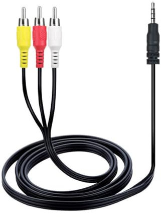 Guy-Tech A/V 3 RCA Audio/Video Kabel AV Kabel für JVC Everio Camcorder GZ-MG50 GZ-MG57 GZ-MG67 GZ-MG70 GZ-MG77 GZ-MG130 GZ-MG130U GZ-MG132 GZ-MG150 GZ-MG155