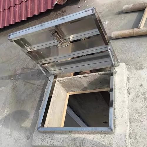 Elitix Dachfenster Dachfenster-Wartungsdeckel mit Mittelstütze, Dachausstiegstür 45 50 55 60 65 70 75 80 85 90 95 100 105 110 Zoll, Dachsicherheitstür(110x110cm(43x43))