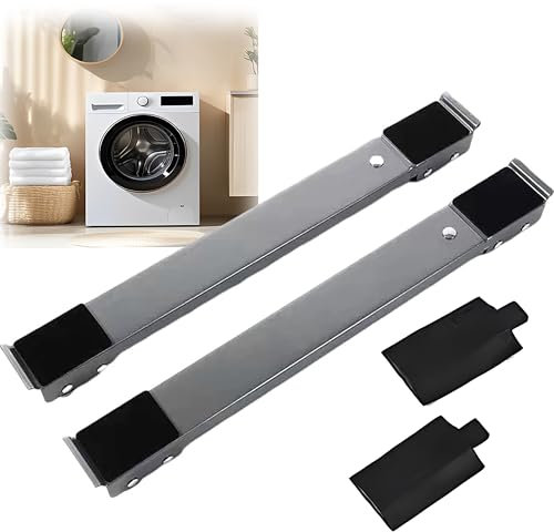 CHSG Rotelle per Spostare Mobili, Base Lavabiancheria Regolabil, Rullo per Mobili per Carichi Pesanti per Lavatrice, Asciugatrice, Frigorifero, Antiscivolo, Regolabile, Portata Massima di 300kg