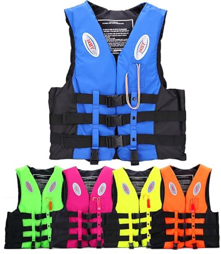LUIVZD Swim Jacket - Schwimmhilfen for Erwachsene, verstellbare Schwimmweste, Unisex, for Kajakfahren, Paddeln, Angeln, Surfen, Schnorcheln, Wassersport, Rafting(Blue,L)