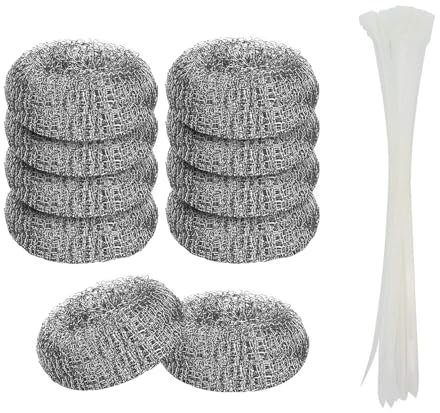 Fusselfallen Waschmaschine Edelstahl Tierhaarentferner Waschmaschine Haarfänger für Wäschetrockner 10 Stücke Wäschenetz Waschmaschinenzubehörr mit 10 Stück Kabelbindern