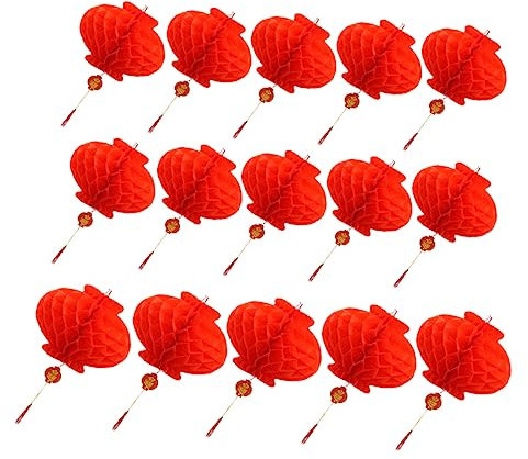DIYEAH 20Stücke Rote Wabenlaternen Hängende Laternen Für Chinesisches Neujahr Und Frühlingsfest Und Partylaternen Für Festliche Dekorationen