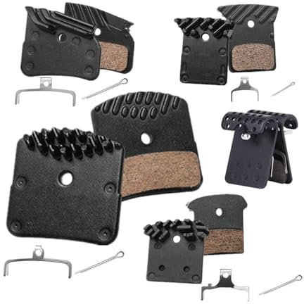 BooeDareno Ice Tech Keramik-Scheibenbremsbeläge, Kühlflossen für Shimano XT, SLX, Deore, Dura, Ace, Ultegra, Tigra, MTB, Hydraulische Bremse (D für N03A, 2 Paar)