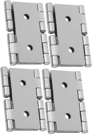 JEWEDECO Bisagras de puerta oscilante de hierro resistente para pantallas y muebles, diseño con resorte para conexiones seguras, 4 unidades