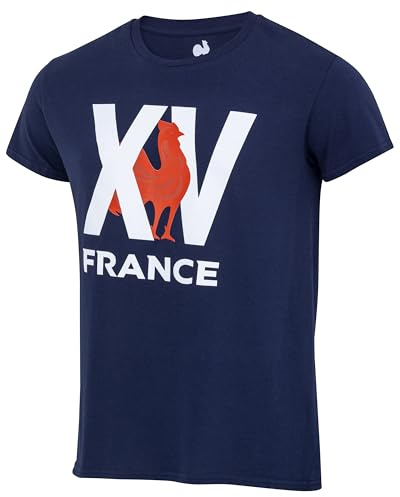 XV de France Rugby-T-Shirt – Offizielle Kollektion FFR – französische Rugby-Nationalmannschaft, marineblau, L