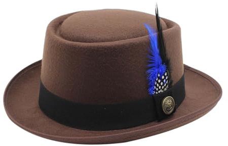 Accessoires für Herren Andreas gabalier Outfit, Trachtenhut Hut Wiesn Herren Damen bayerischer Trachtenhut Kopfbedeckung Mütze Volksfest Oktoberfest Mottoparty Karneval Braun