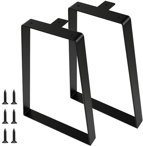 Zllzpzd 2 Tischbeine Couchtisch 35cm Möbelfüße,Bankbeine Metall Schwarz | Stabile Stuhlbeine,Tisch Untergestell mit Schrauben,Füsse für Tisch,Kommoden,Bank,Möbel DIY,Möbelteile