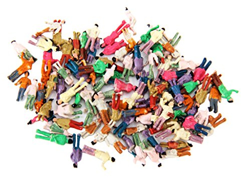 HouseVibe 100 Pezzi Figure Personaggi Scala N 1:150 per Modellismo Ferroviario, Pose Assortite Uomini e Donne Dipinte, Altezza 8-11mm