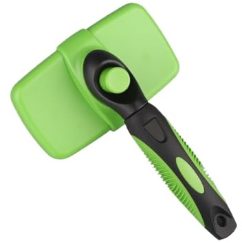 Pet Grooming Tool Self Cleaning Shedding Comb Hair Removal Brush(Grenn)