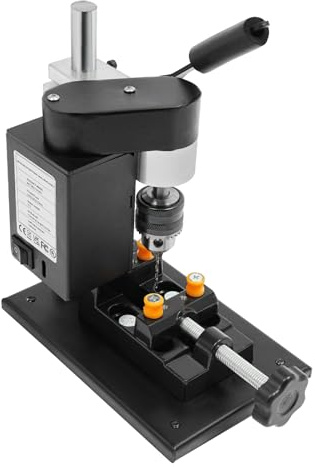 Standbohrmaschine, Mini Tischbohrmaschine Säulenbohrmaschine Bohrmaschine, 7 Gang Einstellbare | Hohe Präzision | Bohrhub 50mm, Ständerbohrmaschine für Metall Holz Acryl