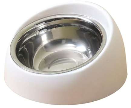 Elevated Cat Bowls Large Capacity Separate Non-Slip 16° Angled Bowls | Raised Dish Whisker Friendly Non Slip Base Large Capacity Separate Design for Cat Puppy Dog Small Animals