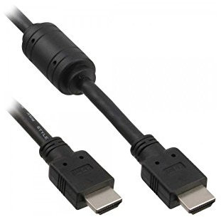 InLine 17602 High Speed HDMI Kabel mit Ferrit (1,8 m, Stecker auf Stecker) schwarz